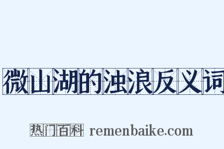 微山湖的浊浪反义词是什么意思的图片